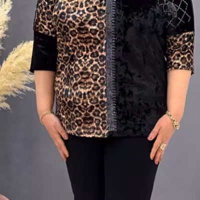 شومیزمادرانه مخمل نگینی