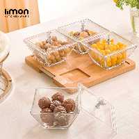 اردو خوری مربع 4 خانه پایه چوبی لیمون مدل 2243
