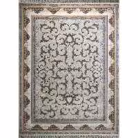 فرش ماشینی افرند 1200 شانه گل برجسته زمینه کرم کد 2232 (شش متری)