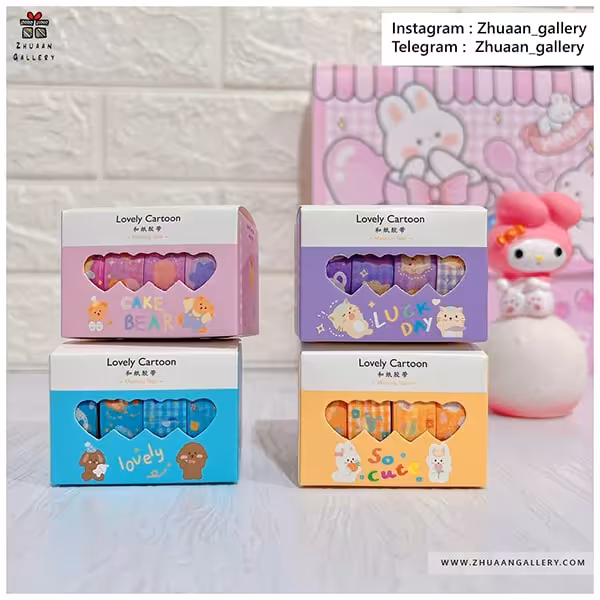 ست چسب واشی Lovely Cartoon حیوانات فانتزی