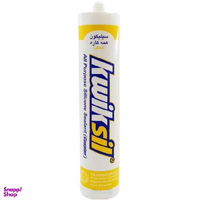 چسب سیلیکون کاسپین مدل سفید حجم 300 میلی لیتر