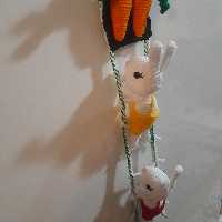 آویز ومگنت رویخچالی بافتنی خرگوش وهویج