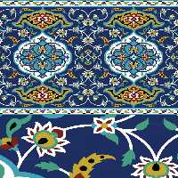 وکتور کاشی واگیره و حاشیه تذهیب - گرافیک با طعم تربچه