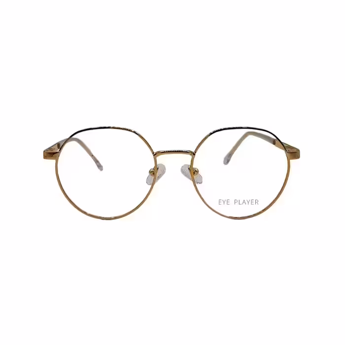 فریم عینک طبی آی پلیر طلایی فلزی مدل 8718c4 زنانه و مردانه 