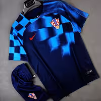 کیت تیشرت لباس با شورت باشگاهی و ملی تیم ملی کرواسی رنگ آبی  20232024
