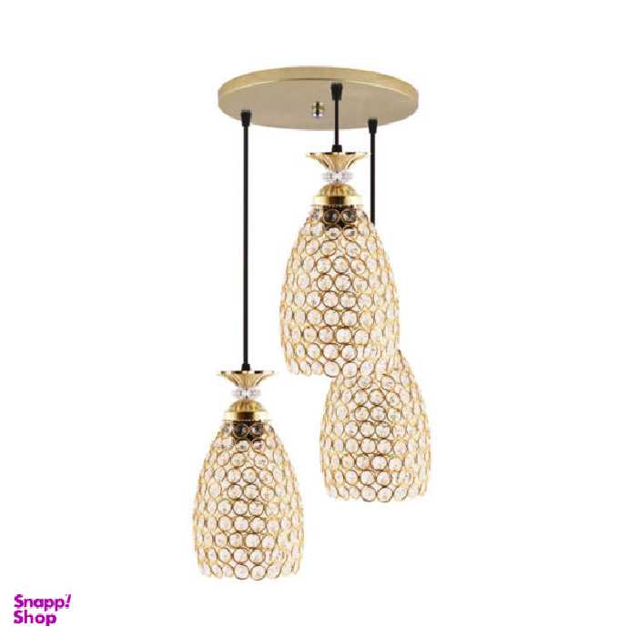 لوستر 3 شعله مدل کریستالی کد adli54