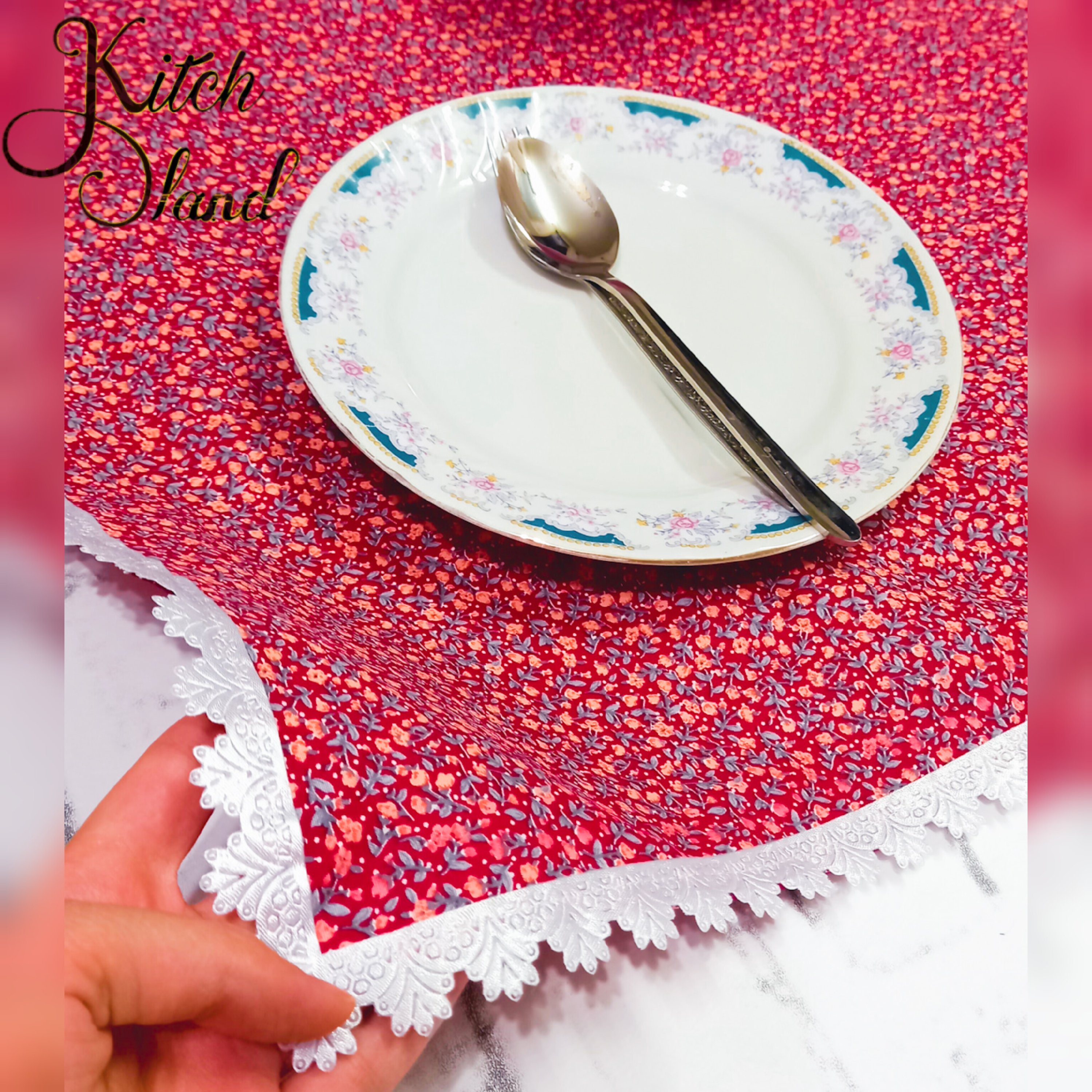 سفره پارچه ای 6 نفره دورو  