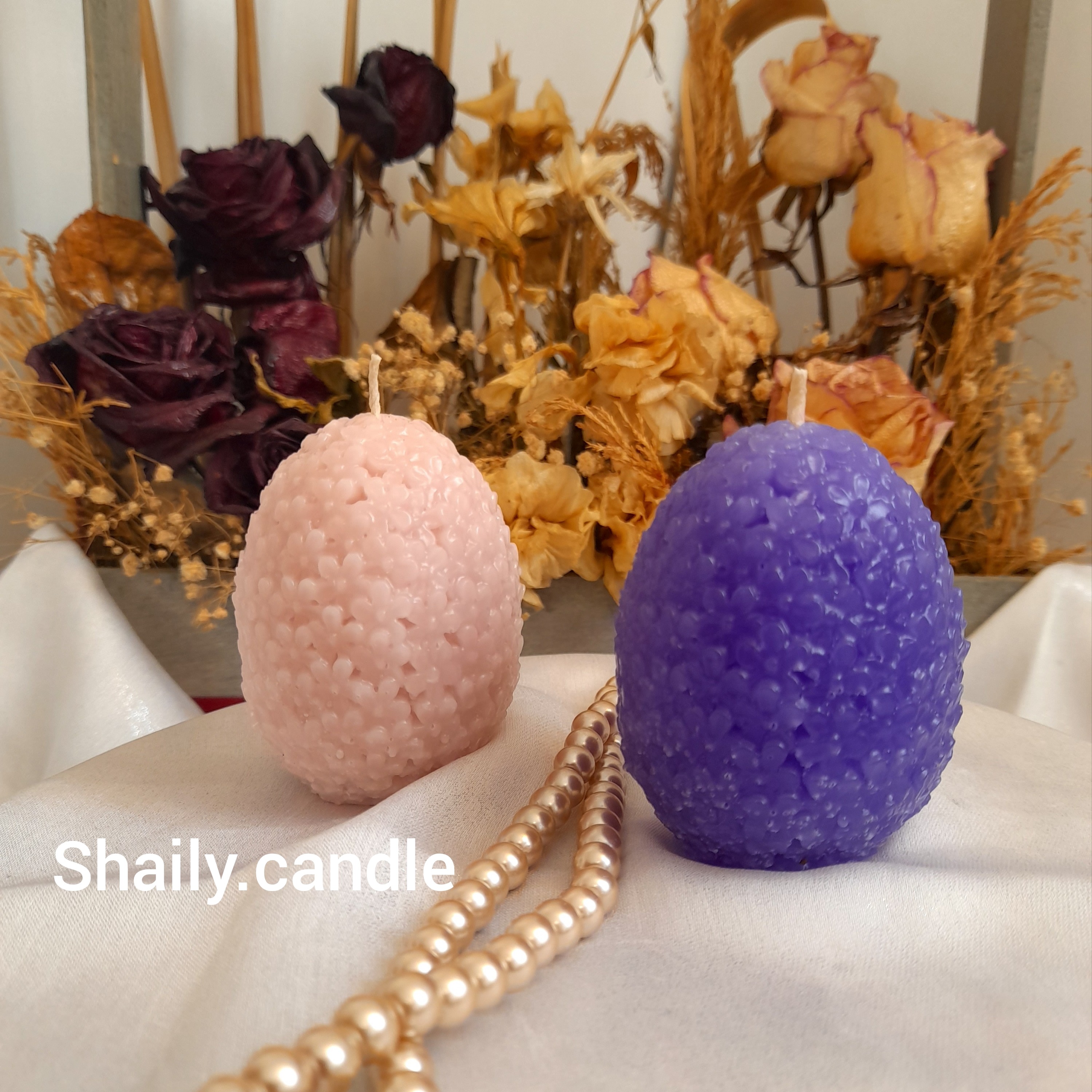 شمع تخم مرغی گلگلی