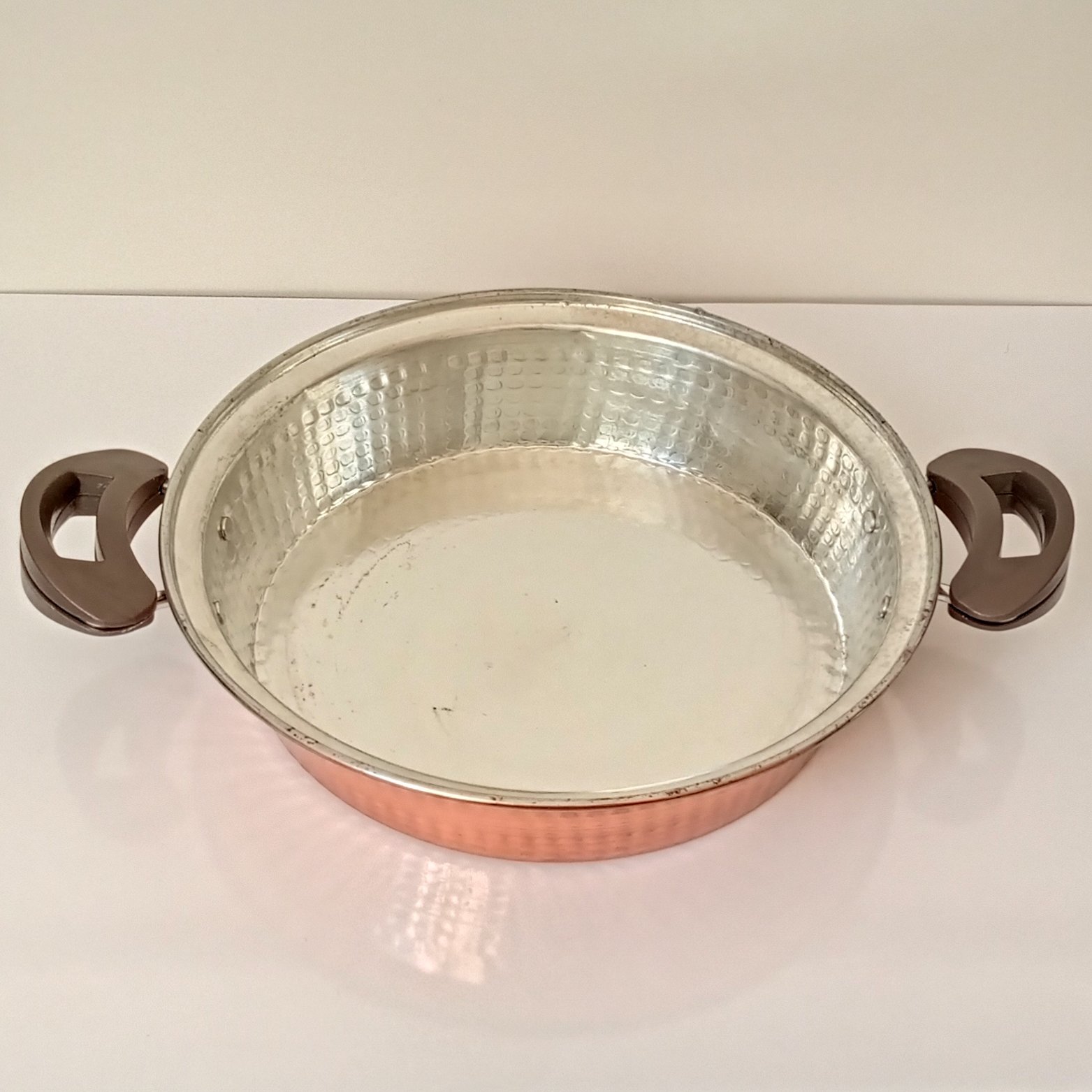 ماهیتابه مسی سایز 3 دو دسته نانو شده