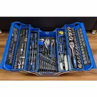 جعبه ابزار و بکس 85عددی مدل BOSS باس VIP  تکنولوژی آلمان اچار و پیچ گوشتی دارای 3طبقه مجزا تمام فلزی ورق ضخیم ابزار کامل