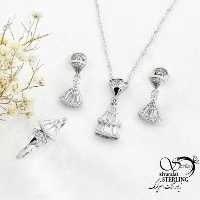 نیمست نقره ایتالیایی طرح طلا کد 18079