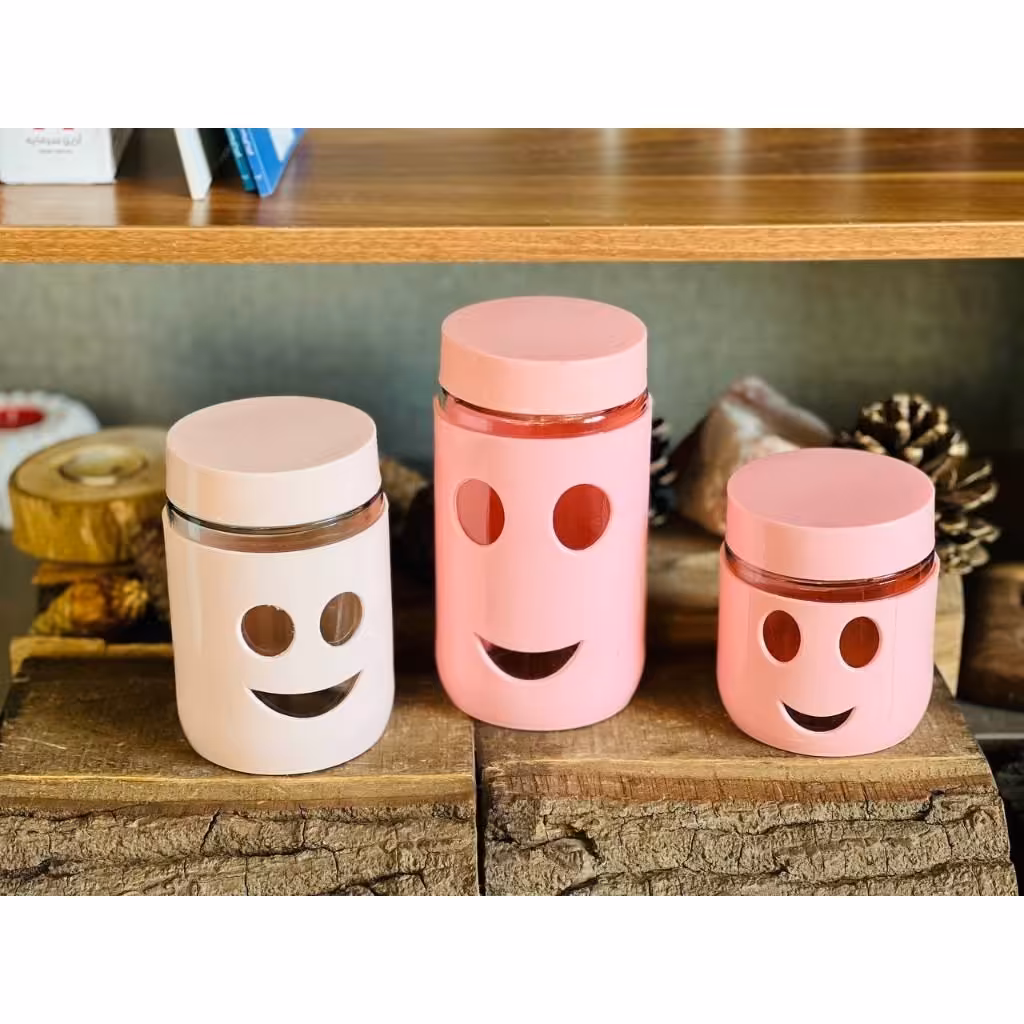 بانکه طرح لبخند مجموعه سه عددی صورتی