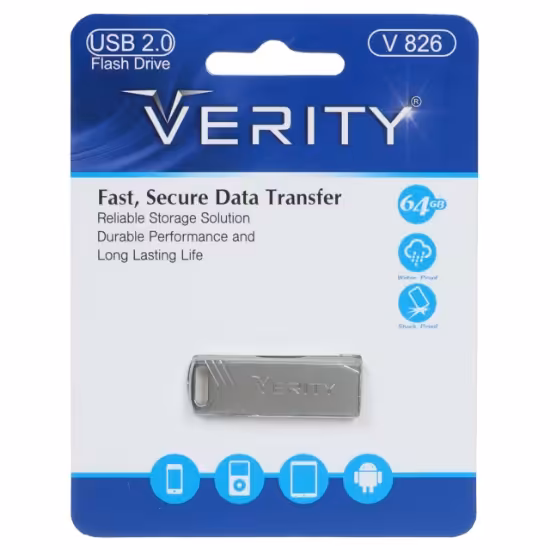 فلش مموری وریتی مدل V826 USB2.0 ظرفیت 64 گیگابایت