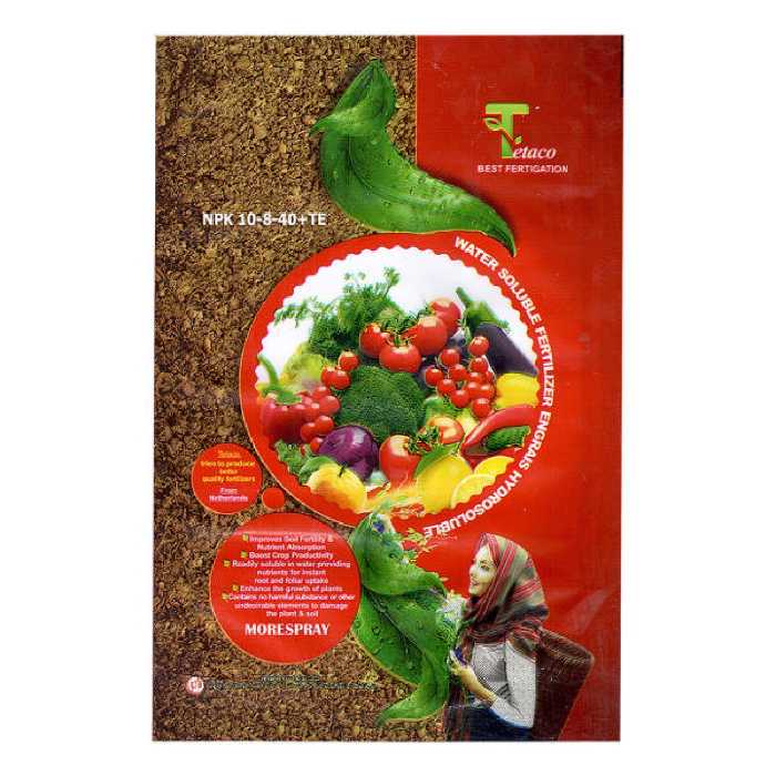 کود MORESPRAY-NPK 10-8-40 تتاکو وزن یک کیلوگرم
