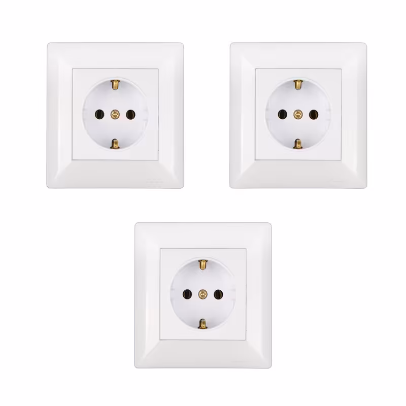 پریز برق ارت دار پارت الکتریک مدل Aseman مجموعه 3 عددی