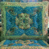 پشتی ترمه قابدار طرح افشاری هفت رنگ (بصورت تک میباشد )