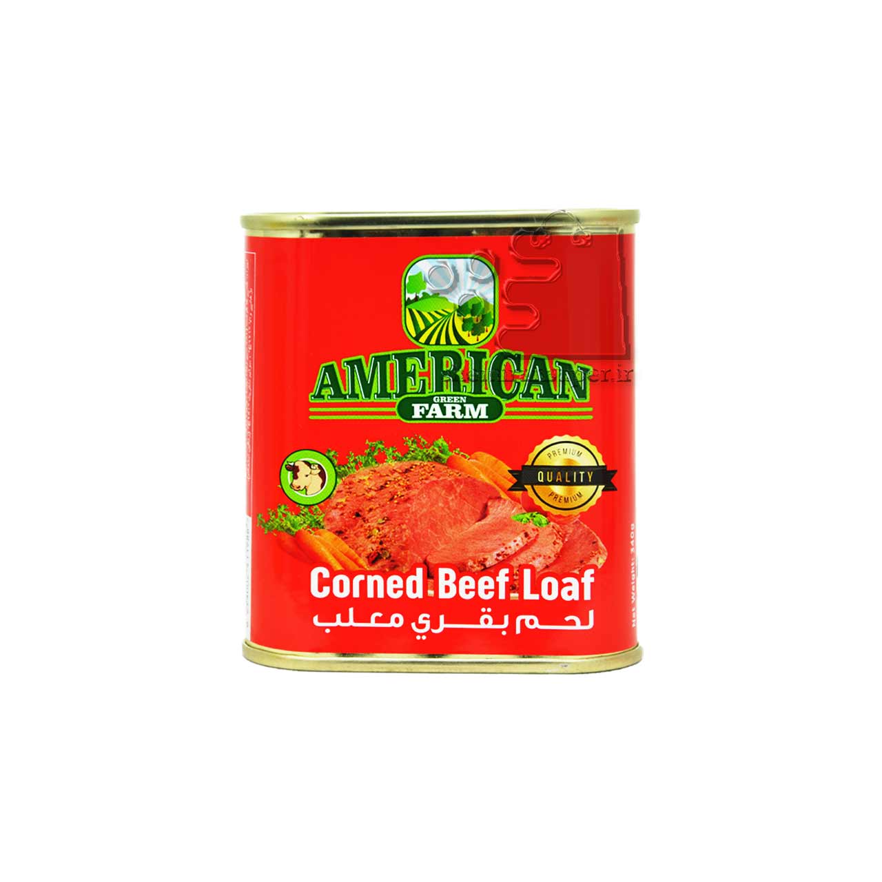 کنسرو گوشت خالص گاو ( کورند بیف ) 340 گرم امریکن فارم - american farm