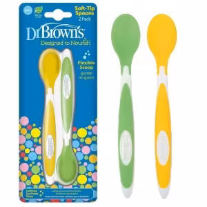 قاشق سیلیکونی کودک دو عددی دکتر براونز DR.Brown’s