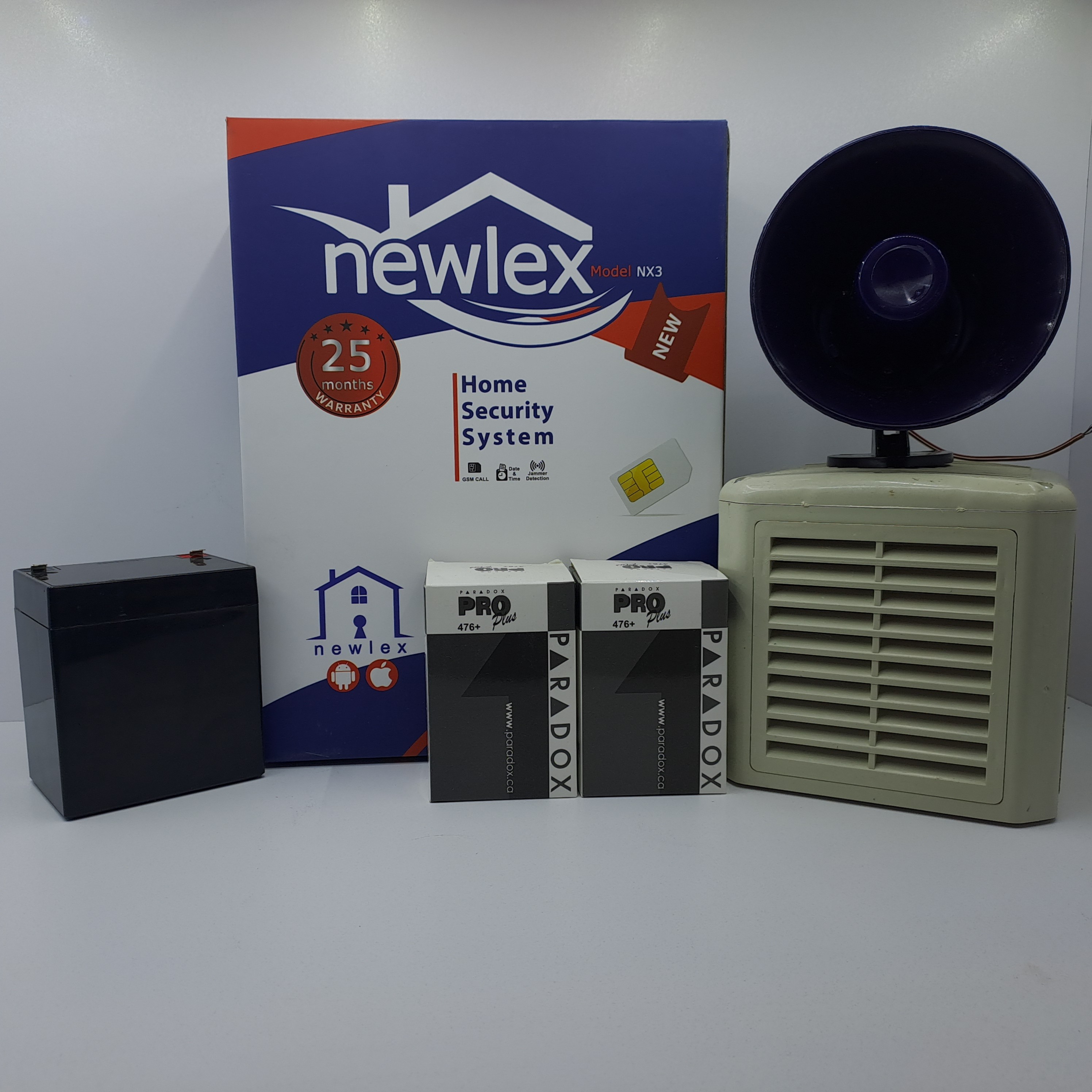 پک دزدگیر  سیم کارتی نیولکس به همراه چشمی دو عدد چشمی سیمی کد 3002