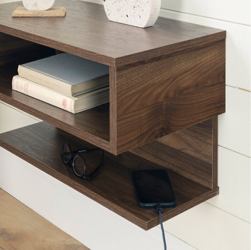 میز پاتختی مدل Nightstand  بسیار کاربردی ام دی اف درجه 1 گردویی