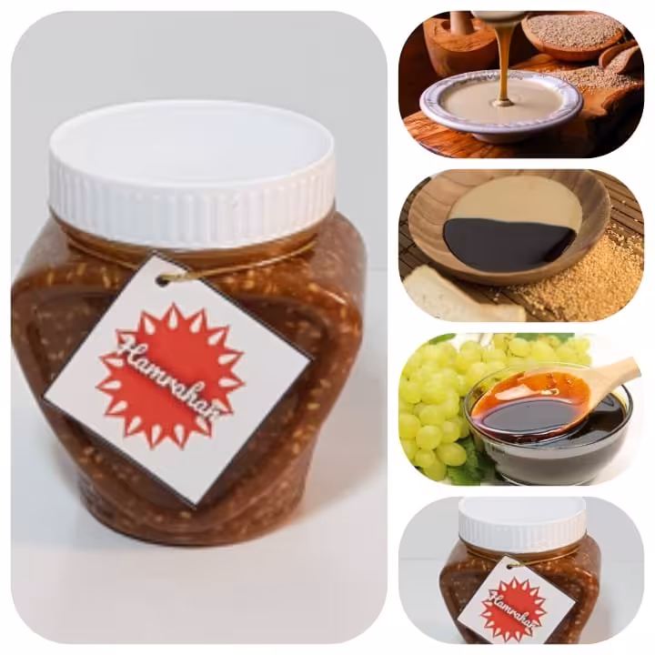 معجون صبحانه دوشاب انگور  ارده با مغز کنجد ، بدون شکر و افزودنی ، بسیار مقوی و مغذی (800گرم)