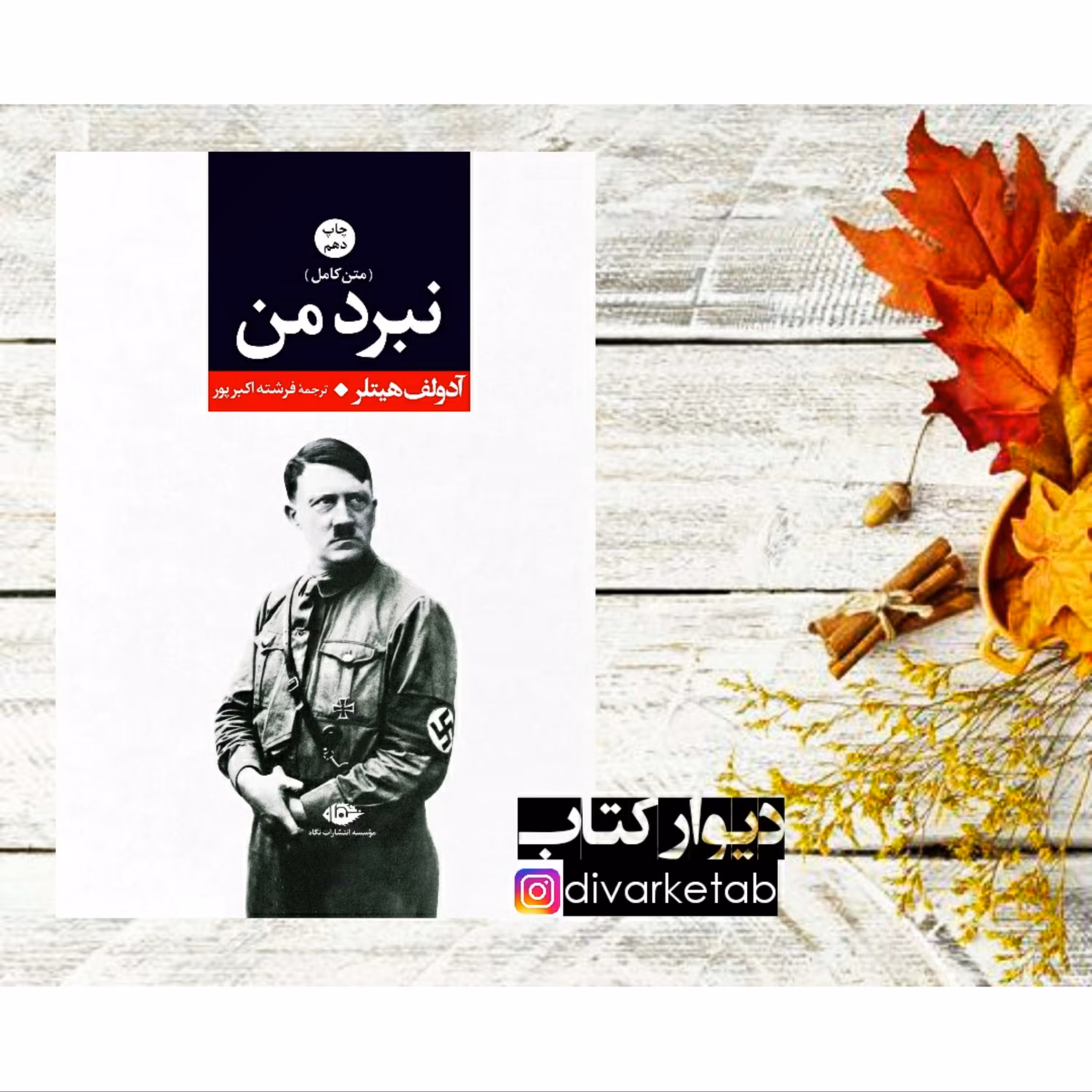 کتاب نبرد من چاپ اصل و نو با تخفیف ویژه اثر آدولف هیتلر جلد سخت سلفون وزیری ترجمه فرشته اکبرپور نشر نگاه