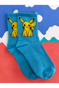 جوراب آبی مردانه و زنانه تنیس کالج 6 قطعه کارتونی Forever