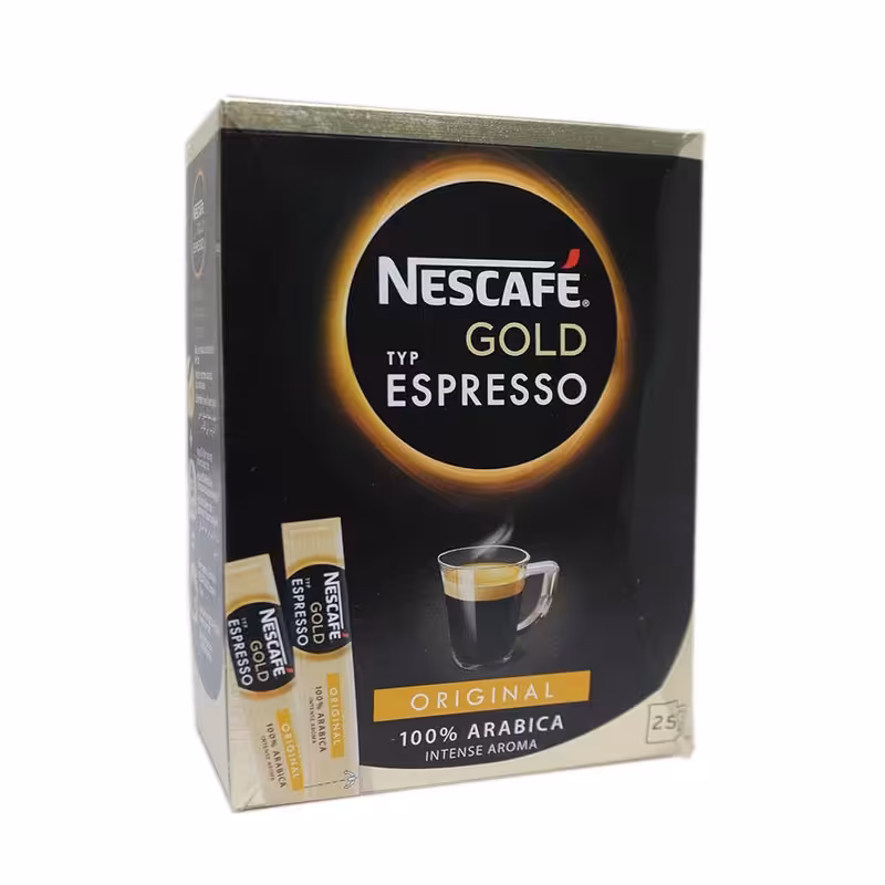 پودر قهوه فوری اسپرسو گلد نسکافه  - 1.8 گرم بسته 25 عددی