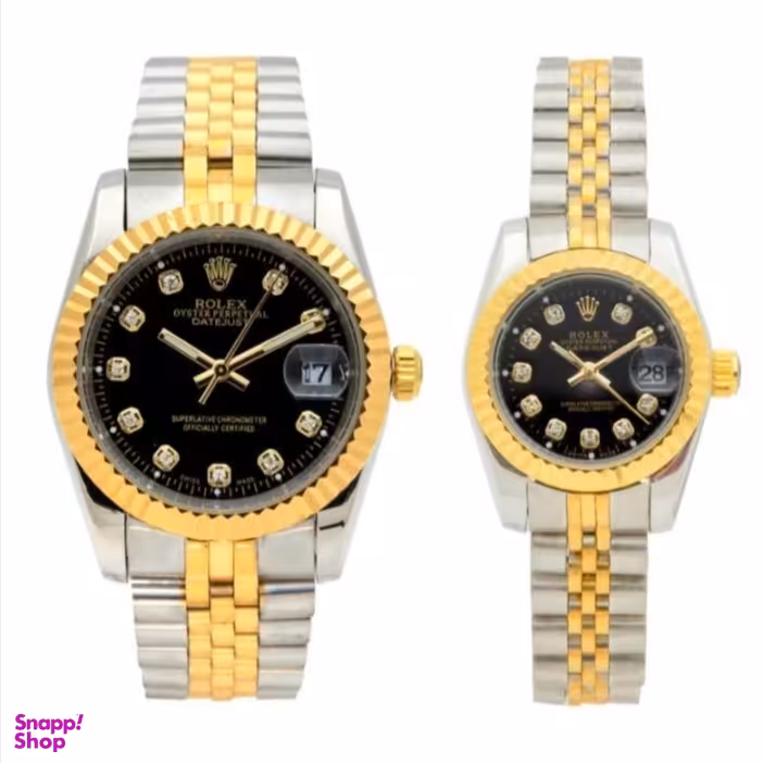 ست ساعت مچی عقربه ای زنانه و مردانه طرح رولکس کد 900