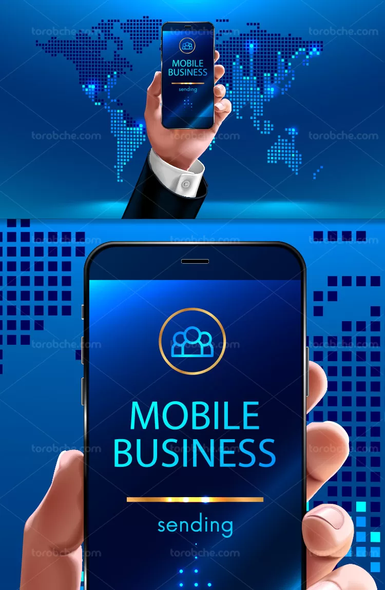 وکتور موبایل با کیفیت عالی | گرافیک با طعم تربچه