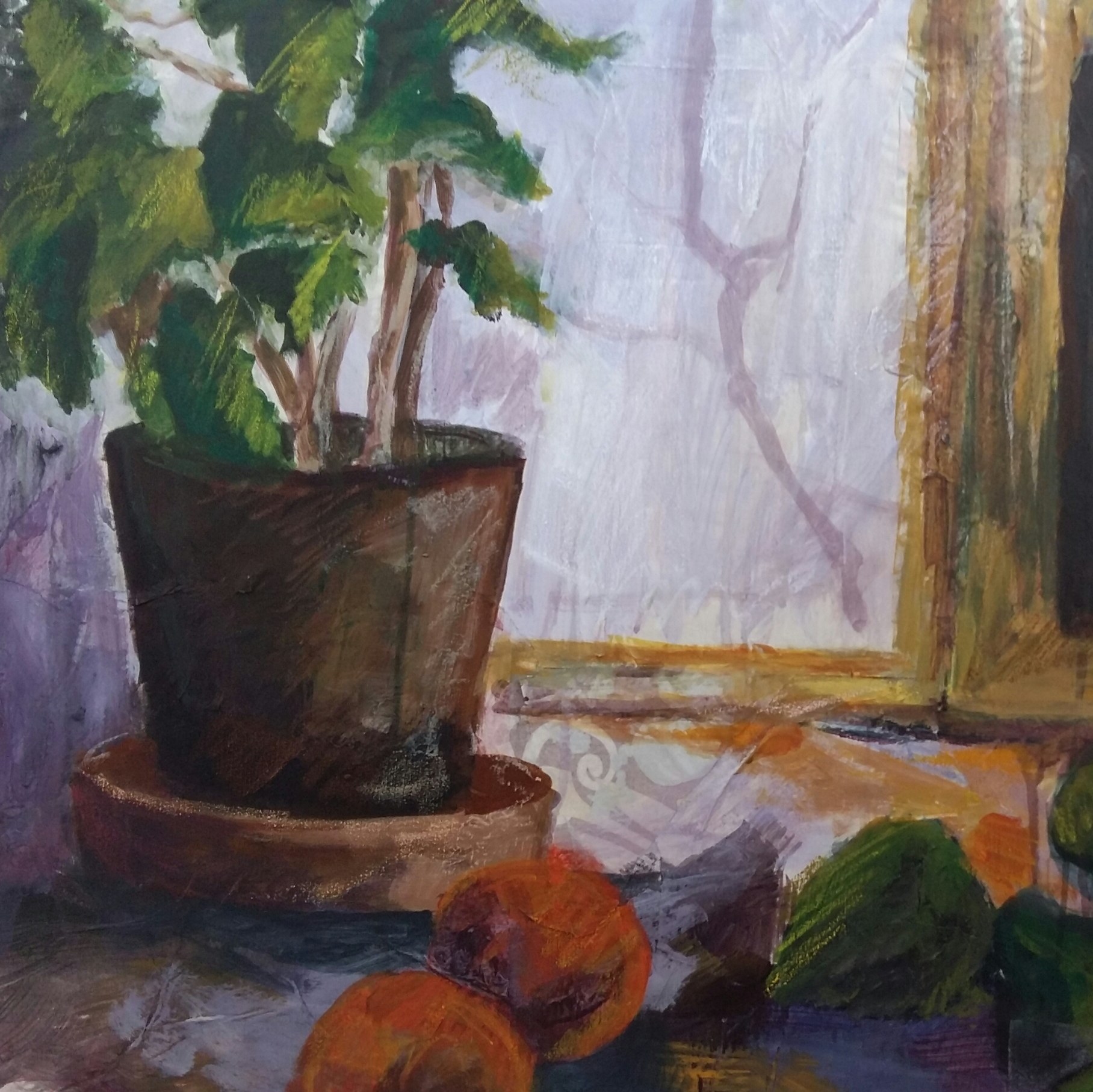 نقاشی طبیعت بی جان این اثر روی بوم با ابعاد50در70 با تکنیک اکرولیک طراحی شده است