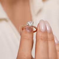 انگشتر قلبی نگین سوارسکی ژوپینگ رنگ ثابت و ضدحساسیت نگین ارغوانی موجود