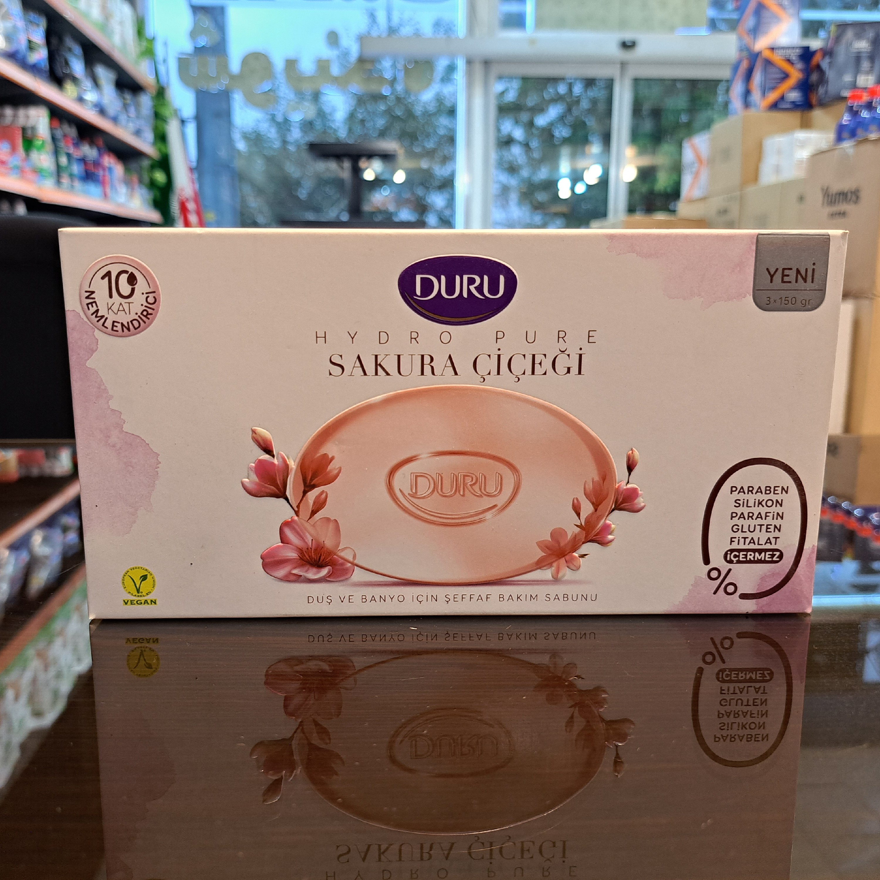 صابون حمام آبرسان دورو حاوی عصاره شکوفه گیلاس بسته 3 عددی