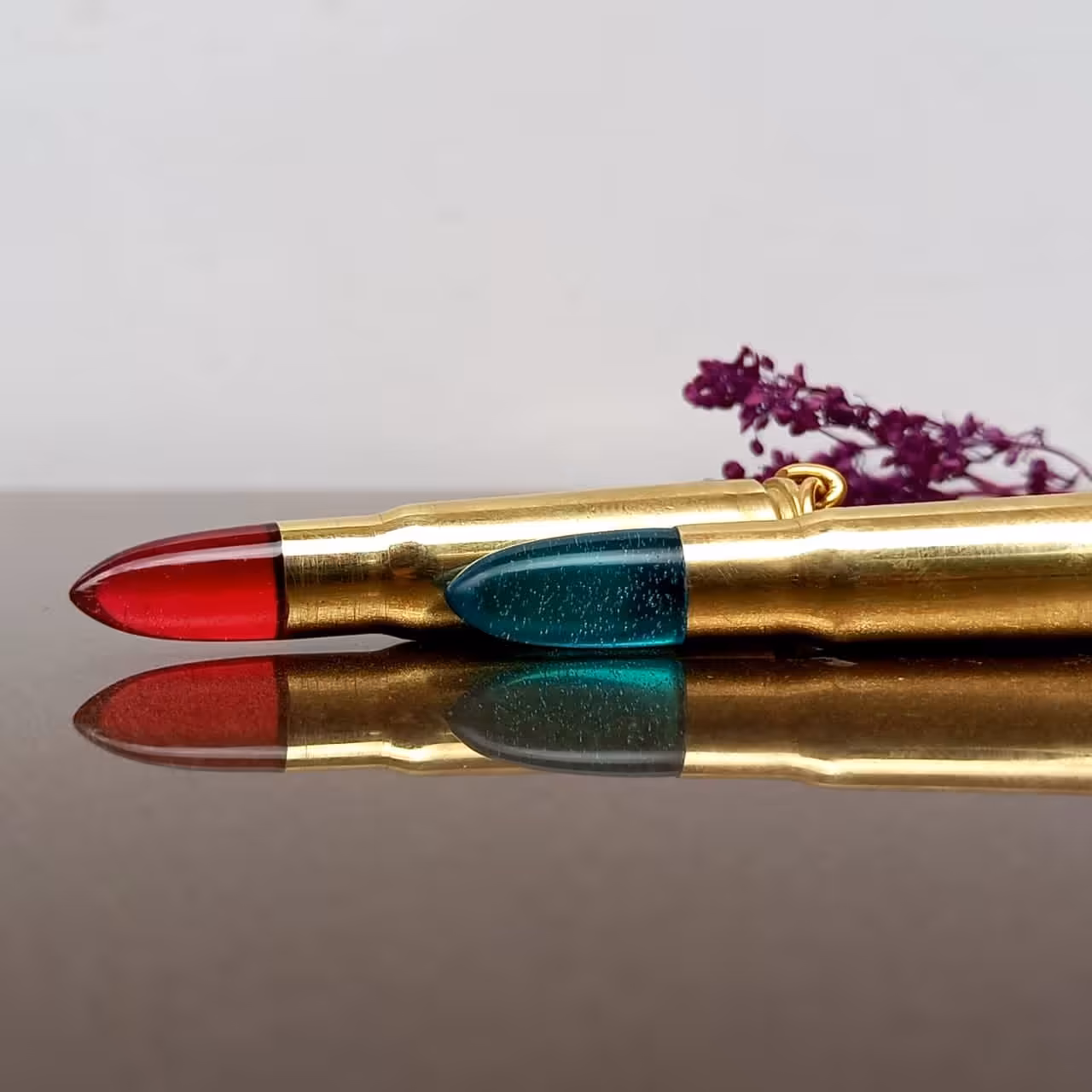 گردنبند و جا کلیدی فشنگ با مرمی رزینی