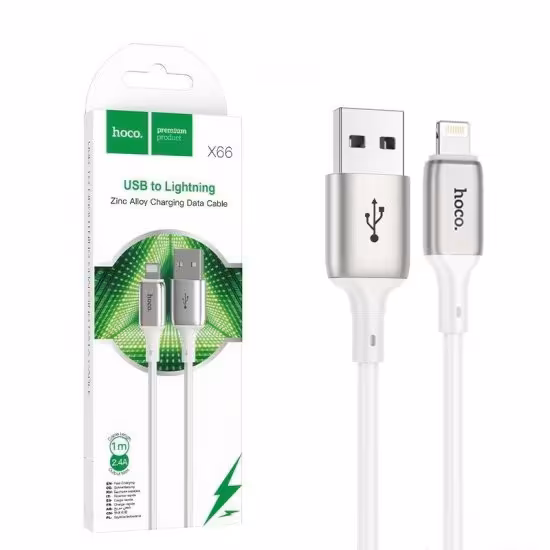 کابل شارژ آیفون طول 1 متر هوکو (hoco) مدل X66


