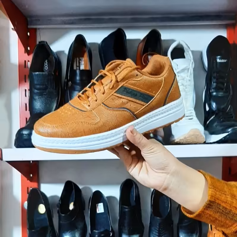 کفش مردانه مشکی و عسلی سایز 41تا44