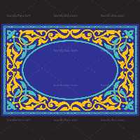 وکتور حاشیه اسلیمی آبی | گرافیک با طعم تربچه