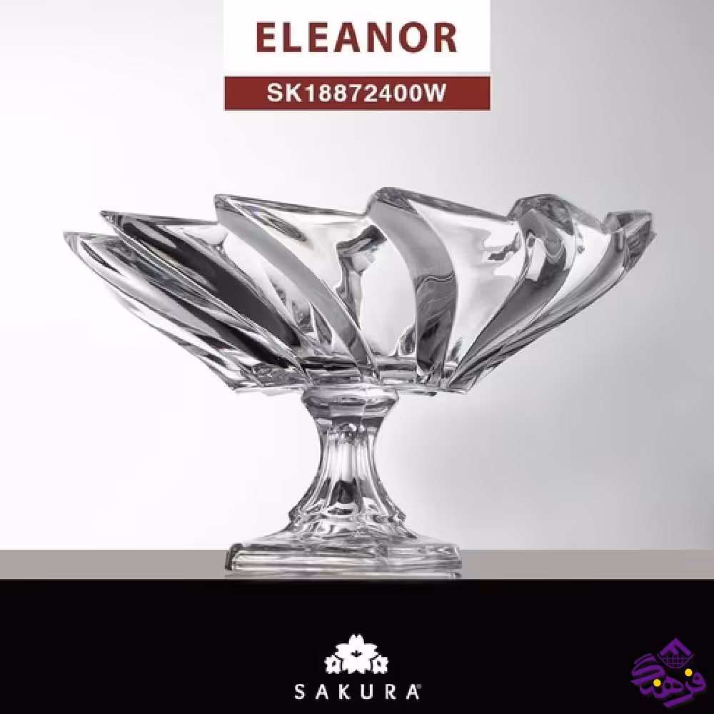 قاب شیرینی الینور پایه دار کادو نوری (4دک)