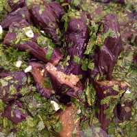 ترشی بادمجون تیکه ای با سبزیجات جنگلی شمال