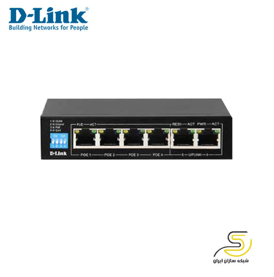 سوئیچ 6 پورت دی لینک مدل DGS-F1006P-E