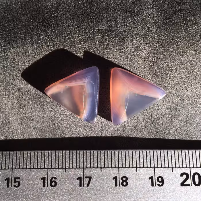 جفت گوشواره ای عقیق طبیعی خوشرنگ 