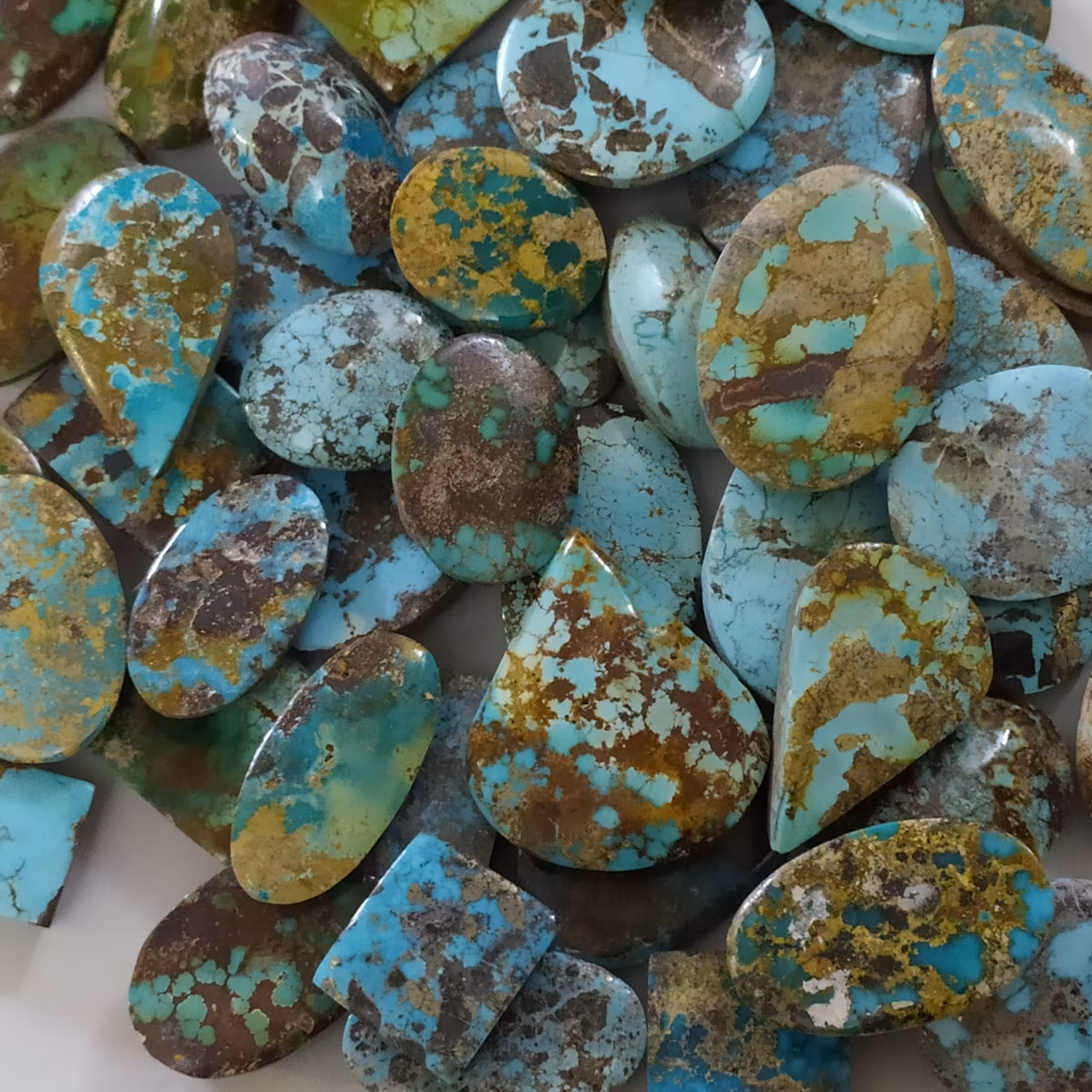 فیروزه اصل نیشابور کلی و جزئی در سایزهای مختلف، سبز و ابی