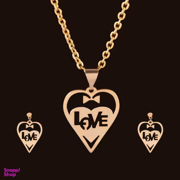 نیم ست طلا 18 عیار زنانه سانا گالری کد D9895