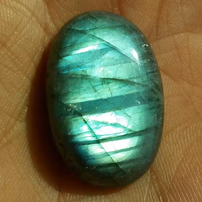 نگین وارداتی لابرادوریت بی نظییر صد در صد طبیعی شاهکار خلقت با تلالویی محشششر