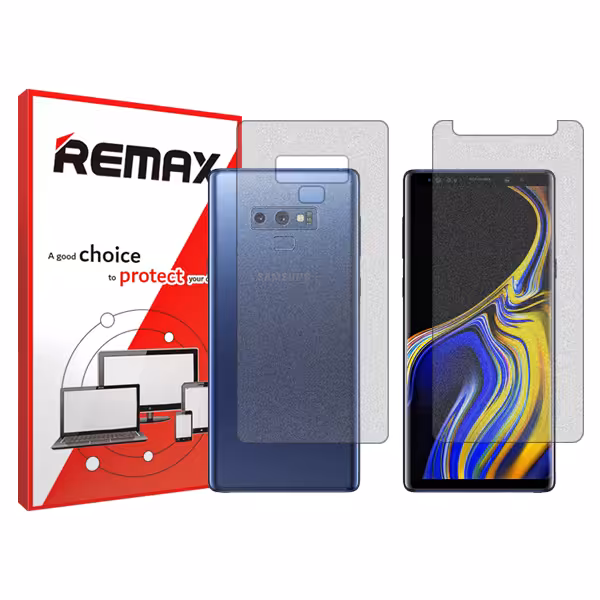 گلس صفحه نمایش و پشت گوشی سامسونگ Galaxy Note9 مدل مات برند ریمکس کد SS