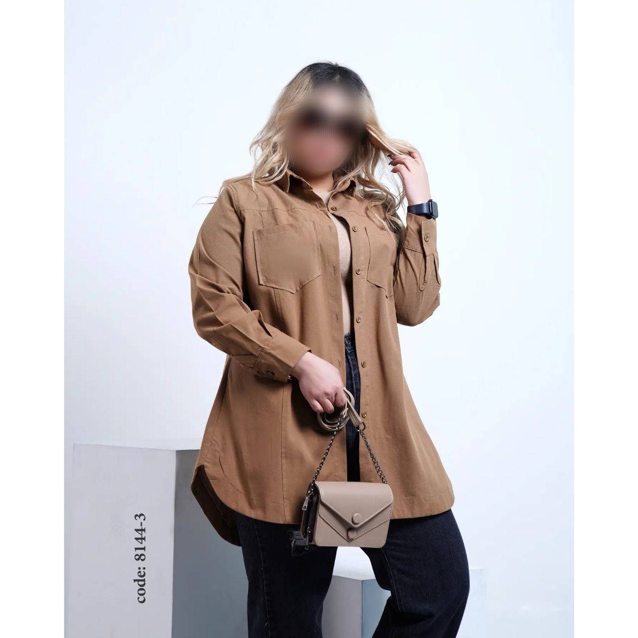 مانتو سایز بزرگ لنین شسته شده 