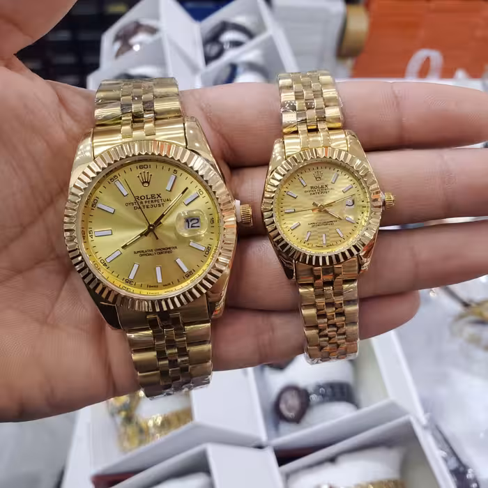 ساعت ست زنانه و مردانه رولکس موتور ژاپن رنگ ثابت و ضد آب