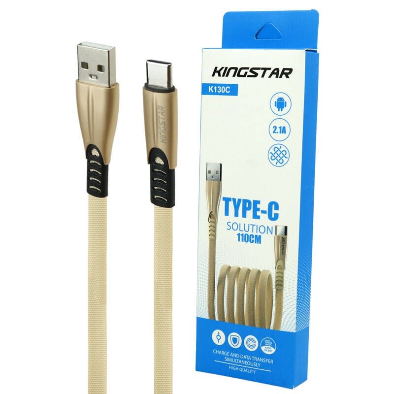 کابل شارژ تایپ سی کینگ استار 120 سانتی مدل Kingstar K130C 