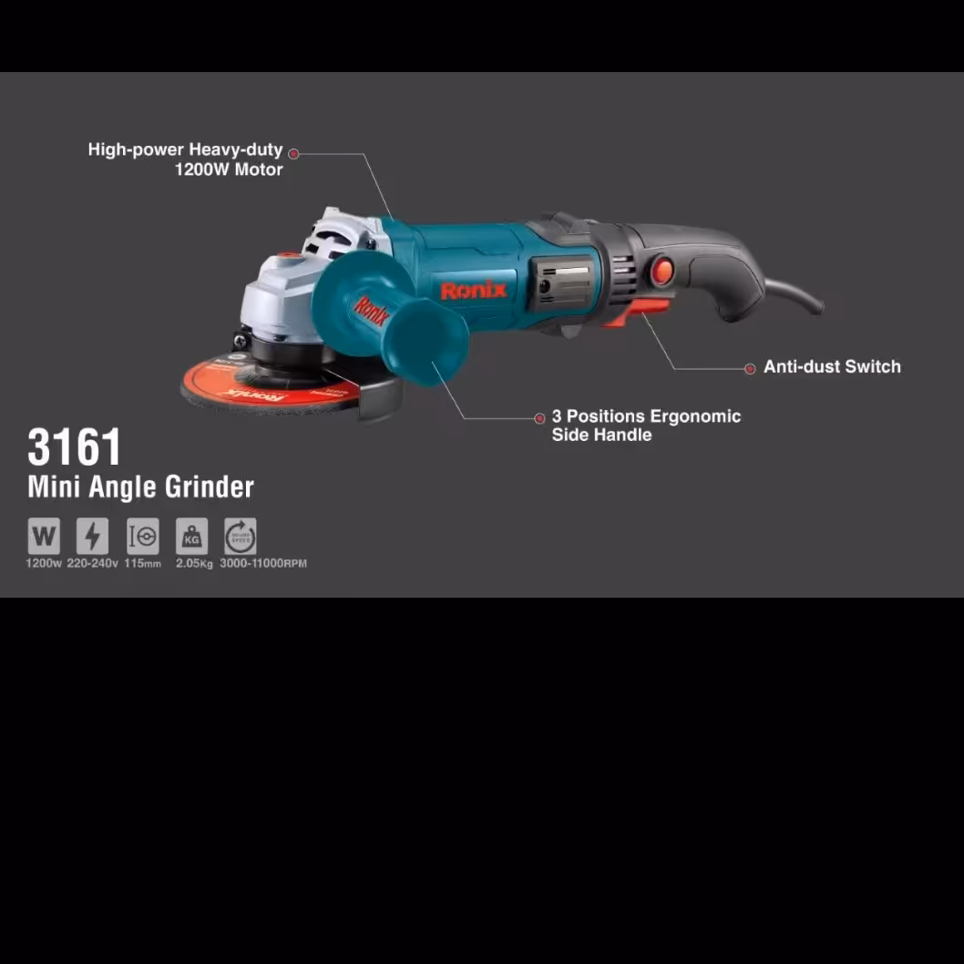 مینی فرز دسته بلند دیمردار رونیکس 1200وات مدل 3161