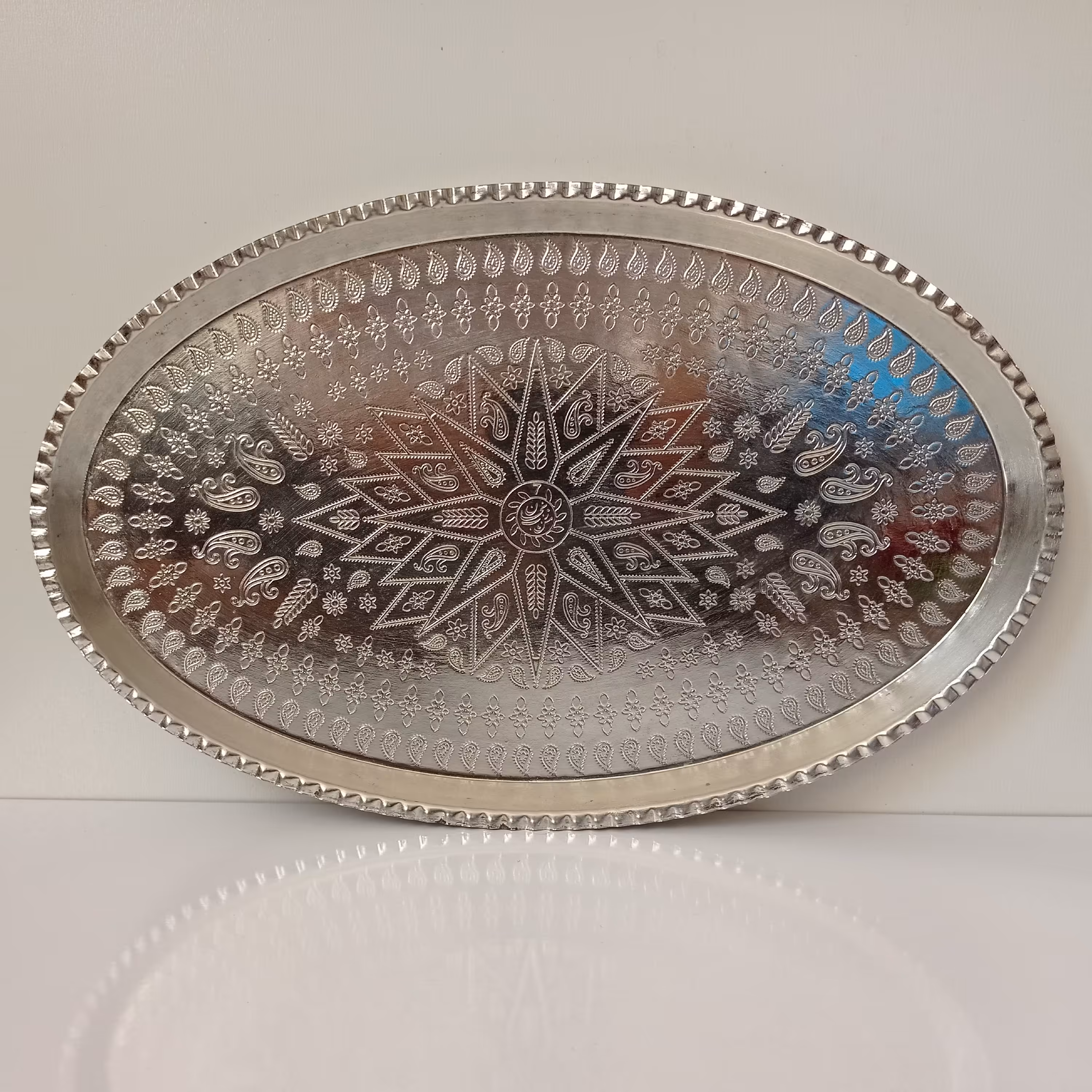 سینی مسی بیضی نانو قلع شده سایز 3